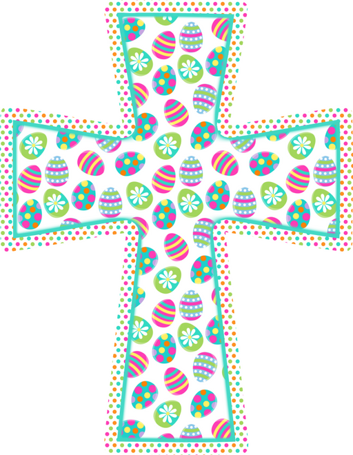 Easter Cross Door Hanger Decoe-W-720-Dh 22’ Wood