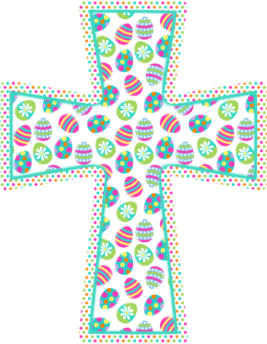 Easter Cross Door Hanger Decoe-W-720-Dh 22’ Wood