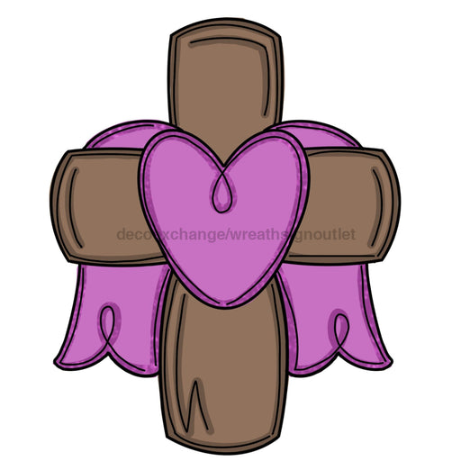 Easter Cross Door Hanger, MJ-W-00122-DH, 22in Wood Door Hanger