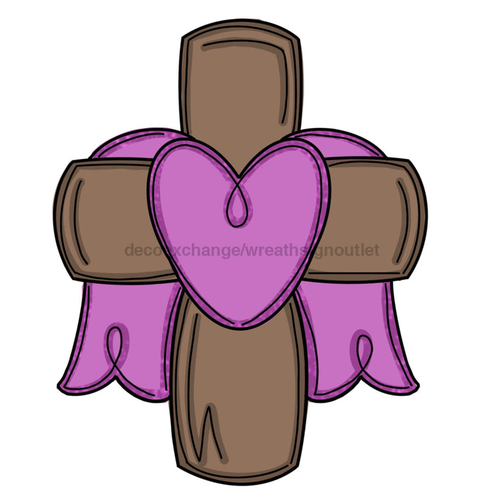 Easter Cross Door Hanger, MJ-W-00122-DH, 22in Wood Door Hanger
