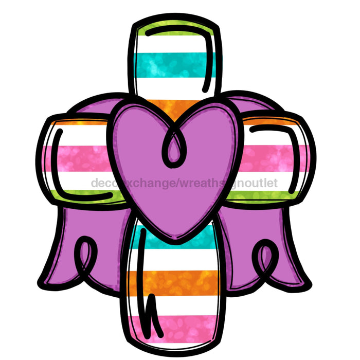 Easter Cross Door Hanger, MJ-W-00125-DH, 22in Wood Door Hanger