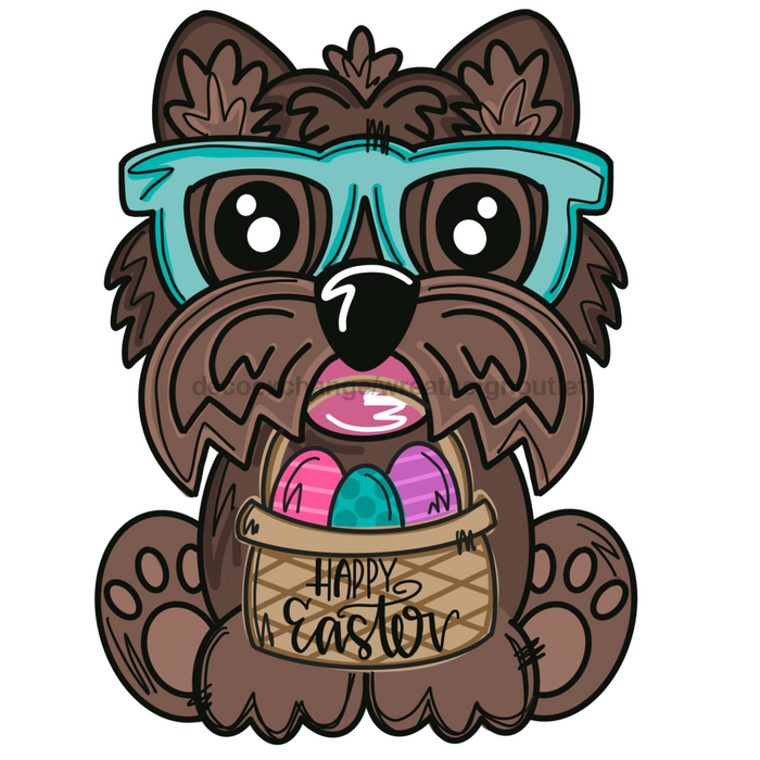 Easter Dog Door Hanger Mj-W-00071-Dh 22’ Wood