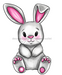 Easter Door Hanger Bunny Decoe-W-665-Dh 22’ Wood