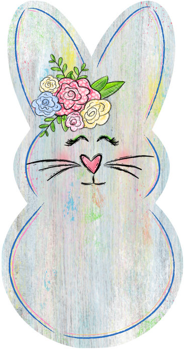 Easter Door Hanger Bunny Decoe-W-772-Dh 22’ Wood