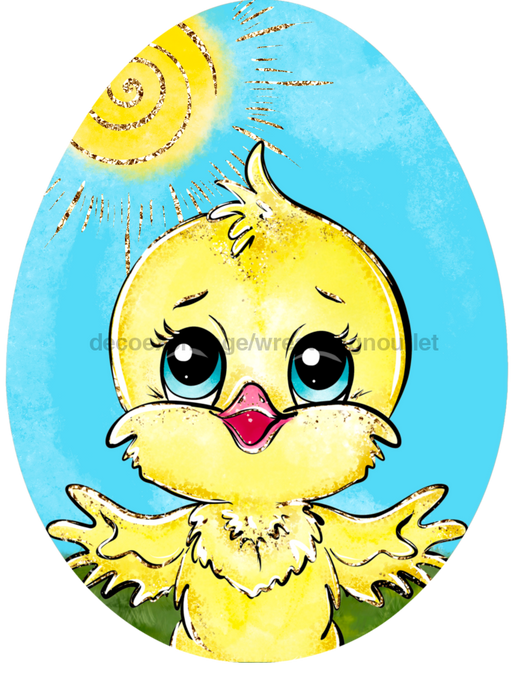 Easter Door Hanger Chick Egg Decoe-W-774-Dh 22’ Wood