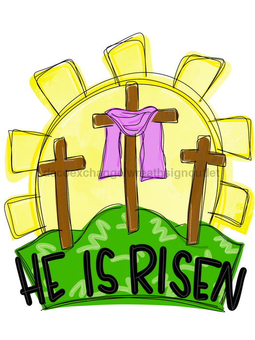 Easter Door Hanger Cross Wood Sign Decoe-W-543 22