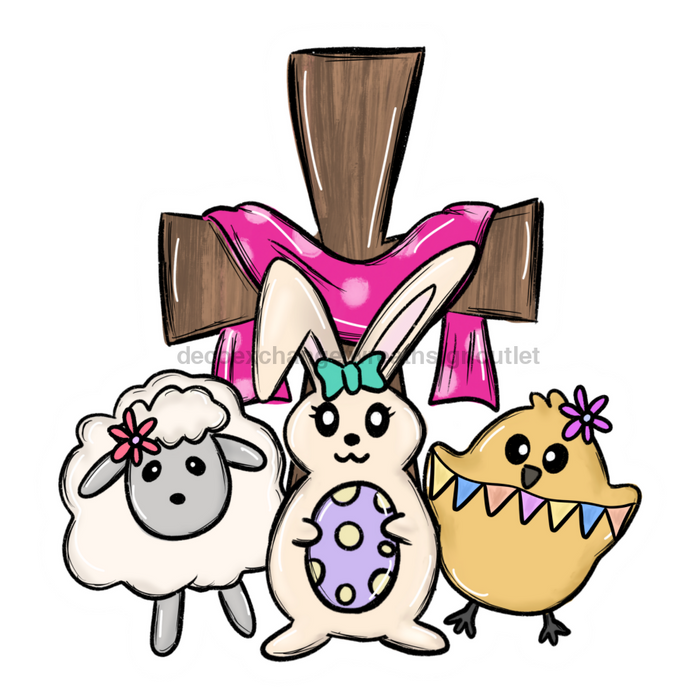 Easter Door Hanger Religious Wood Sign Decoe-W-392 22