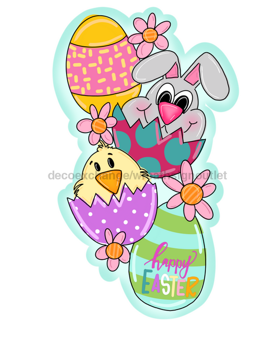 Easter Door Hanger Stacked Decoe-W-903731 22’ Wood