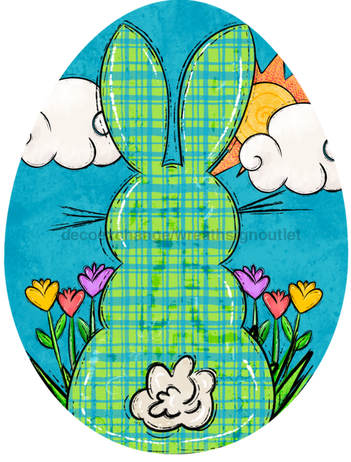 Easter Egg Door Hanger Bunny Decoe-W-764-Dh 22’ Wood