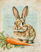 Easter Rabbit Sign, DCO-13245, Sign For Wreath, 8x10" Metal Sign