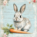 Easter Rabbit Sign, DCO-13249, Sign For Wreath, 10x10" Metal Sign