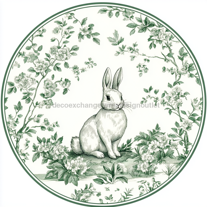 Easter Rabbit Sign, DCO-13319, Sign For Wreath, 10" Metal Sign
