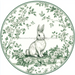 Easter Rabbit Sign, DCO-13319, Sign For Wreath, 10" Metal Sign