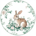 Easter Rabbit Sign, DCO-13321, Sign For Wreath, 10" Metal Sign