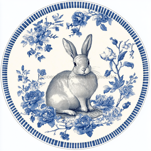 Easter Rabbit Sign, DCO-13330, Sign For Wreath, 10" Metal Sign