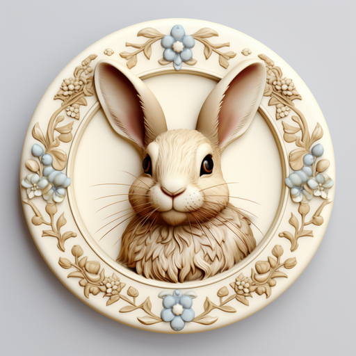 Easter Sign, 3D Bunny Look, DCO-12846, Sign For Wreath, 10" Metal Sign