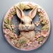 Easter Sign, 3D Bunny Look, DCO-12883, Sign For Wreath, 10" Metal Sign