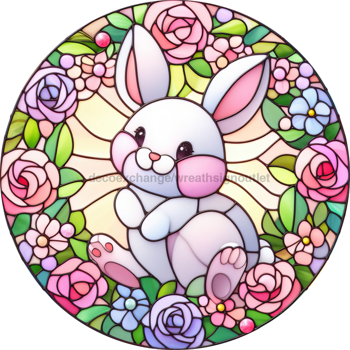 Easter Sign Bunny Decoe-5166 10’ Metal Round