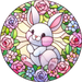 Easter Sign Bunny Decoe-5166 10’ Metal Round