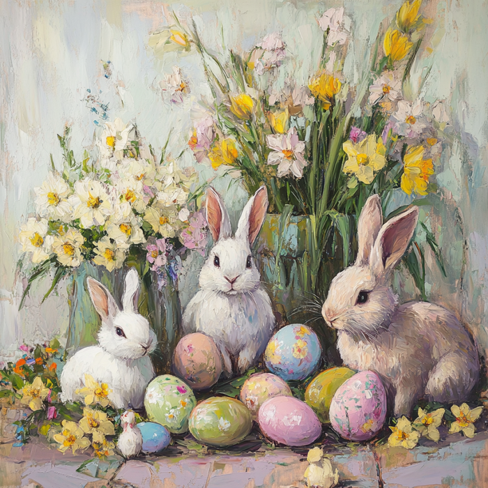 Easter Sign, Easter Florals,, DCO-12779, Sign For Wreath, 10x10" Metal Sign