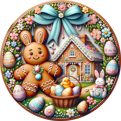 Easter Sign Gingerbread Decoe-5175 10’ Metal Round