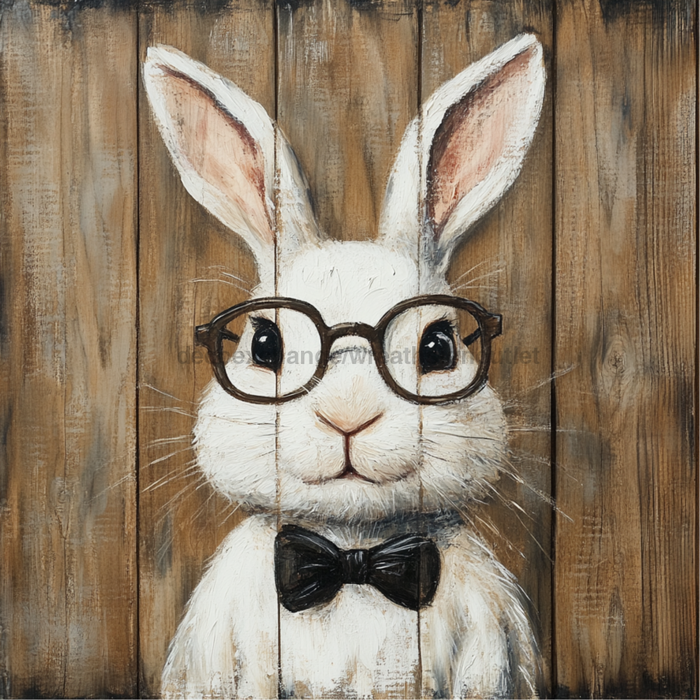 Easter Sign, Rabbit Sign, DCO-02433, Sign For Wreath, 10x10 Metal Sign