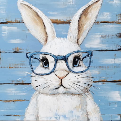 Easter Sign, Rabbit Sign, DCO-02436, Sign For Wreath, 10x10 Metal Sign