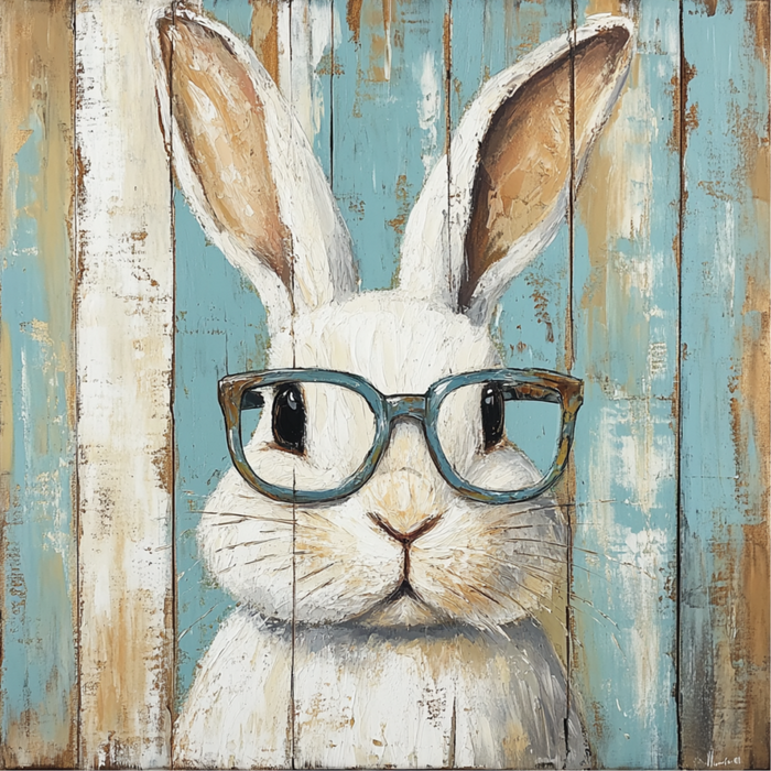 Easter Sign, Rabbit Sign, DCO-02448, Sign For Wreath, 10x10 Metal Sign