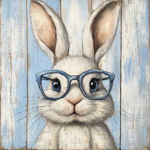 Easter Sign, Rabbit Sign, DCO-02449, Sign For Wreath, 10x10 Metal Sign