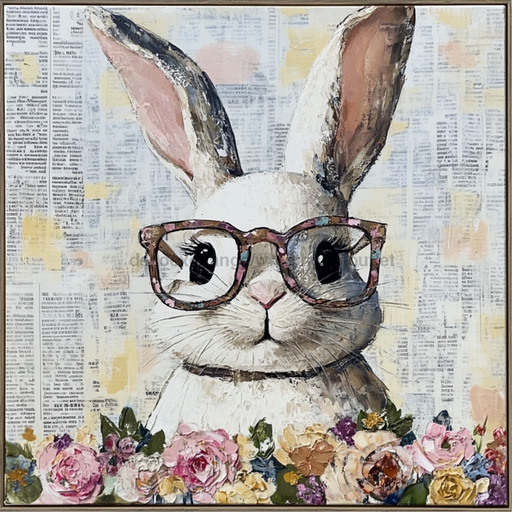 Easter Sign, Rabbit Sign, DCO-02461, Sign For Wreath, 10x10 Metal Sign