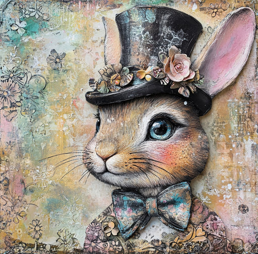 Easter Sign, Rabbit Sign, DCO-02502, Sign For Wreath, 10x10 Metal Sign