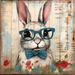 Easter Sign Rabbit Oaw-0048 For Wreath 10X10 Metal