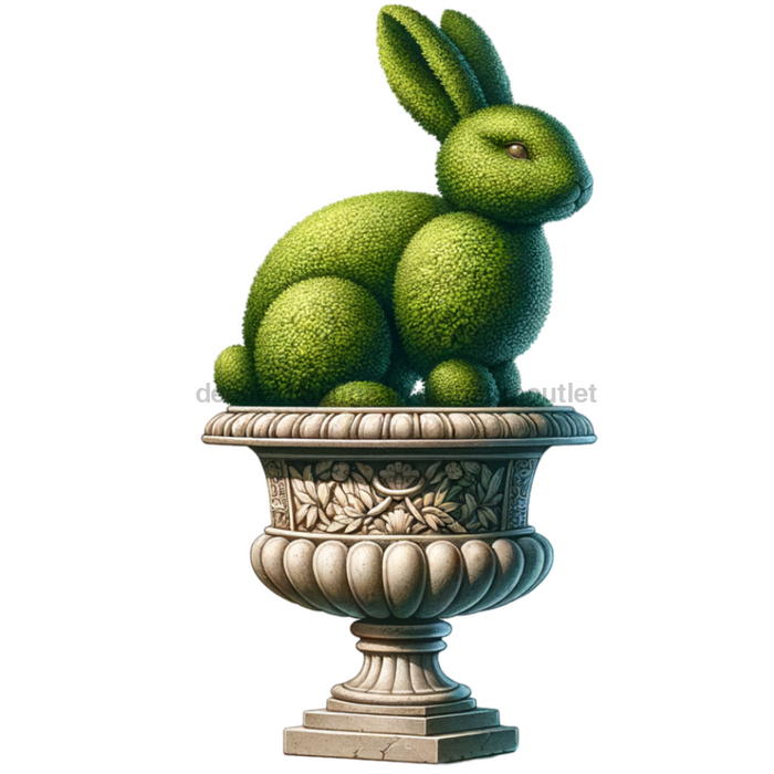 Easter Topiary Rabbit Sign wood sign DECOE-W-904773-DH 22’’ Door Hanger 22’’ Door Hanger