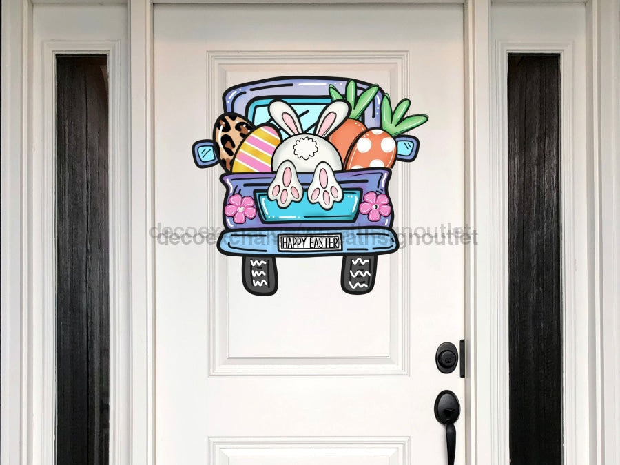 Easter Truck Sign Wood Sign Door Hanger Decoe-W-418 22