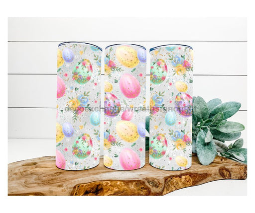 Easter Tumbler, Colorful Easter Eggs Tumbler 20 oz Skinny Tumbler DECOETUMBLER-272 - DecoExchange®