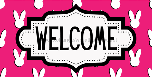 Easter Welcome Sign Dco-01230 For Wreath 6X12 Metal