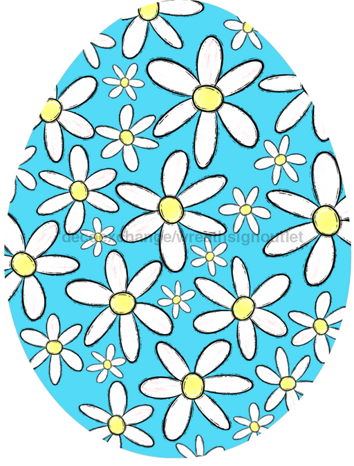 Egg Shape Floral Door Hanger Decoe-W-710-Dh 22’ Wood