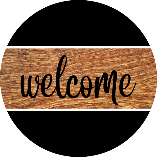 Every Day Door Hanger Welcome Dco - 01332 - Dh 18’ Round Wood