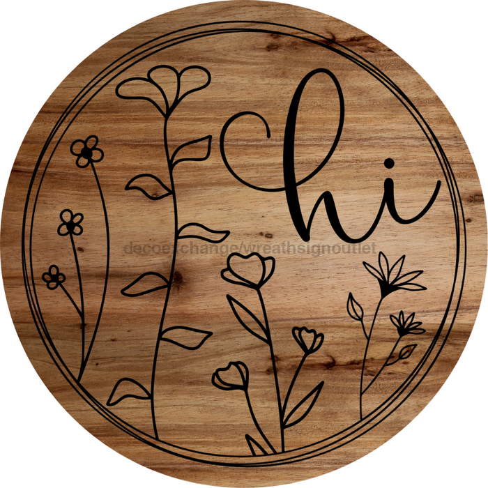 Everyday Door Hanger Welcome Dco - 01384 - Dh 18’ Round Wood