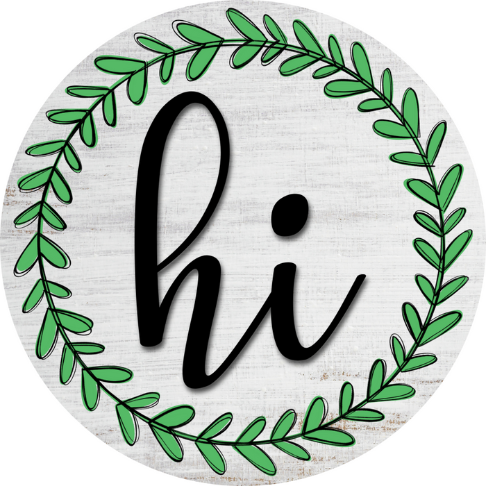 Everyday Door Hanger Wreath Dco-01202-Dh 18 Round Wood