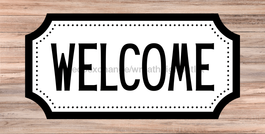 Everyday Welcome Sign Dco-00732 For Wreath 6X12 Metal