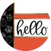 Fall Door Hanger, Hello Door Hanger, DCO-01990-DH, 18" Round Wood