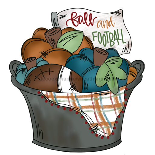 Fall Football Door Hanger Mj-W-00026 22’ Wood