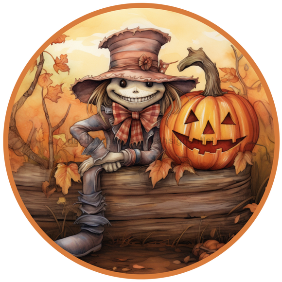 Fall Sign, Scarecrow Sign, DCO-00490, Sign For Wreath, 10