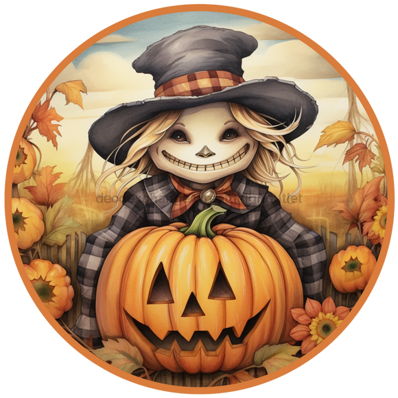 Fall Sign, Scarecrow Sign, DCO-00493, Sign For Wreath, 10