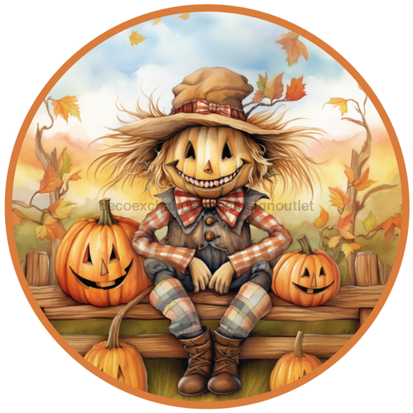 Fall Sign, Scarecrow Sign, DCO-00494, Sign For Wreath, 10