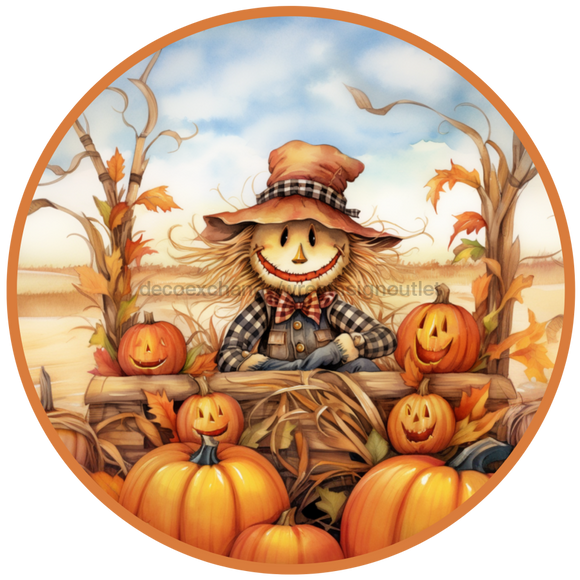Fall Sign, Scarecrow Sign, DCO-00495, Sign For Wreath, 10