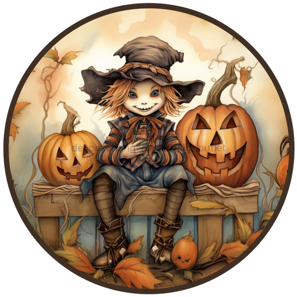 Fall Sign, Scarecrow Sign, DCO-00497, Sign For Wreath, 10