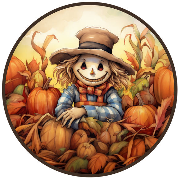 Fall Sign, Scarecrow Sign, DCO-00498, Sign For Wreath, 10