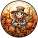 Fall Sign, Scarecrow Sign, DCO-00498, Sign For Wreath, 10" Round Metal Sign - DecoExchange®